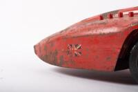 SUNBEAM: A rare large Kingsbury 1927 Sunbeam land speed record clockwork driven tin toy, 47cm long - 8