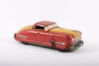WYANDOTTE: A rare c1940s Wyandotte Toys USA No.651 Sportsman Convertible pressed tin wind up toy, 32cm long - 5