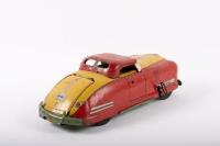 WYANDOTTE: A rare c1940s Wyandotte Toys USA No.651 Sportsman Convertible pressed tin wind up toy, 32cm long - 7