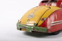 WYANDOTTE: A rare c1940s Wyandotte Toys USA No.651 Sportsman Convertible pressed tin wind up toy, 32cm long - 8