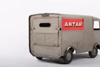 JRD TOYS: A c1950s-1960s wind up tin toy Citroen H Van by JRD (Jean Robert Delord) Toys France, with 'Antar' lubrication/oil company decals to side panels, measures 35cm long - 8