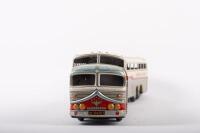 GOLDEN EAGLE BUS: A c1960s tin toy 'Super Golden Eagle' Continental Trailways articulated bus by Daiya Toys Japan, friction driven, 45cm long&nbsp; - 5
