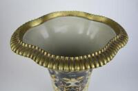 VASES: Two contemporary neoclassical style gilt metal mounted vases - 4