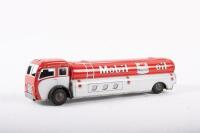 MOBIL OIL: A tin toy Mobil Oil petrol tanker, 22.5cm long, made in Japan