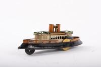 BOAT: A nice&nbsp;German circa 1914 tin plate Hess tug&nbsp;boat, 21cm long
