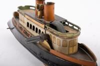 BOAT: A nice&nbsp;German circa 1914 tin plate Hess tug&nbsp;boat, 21cm long - 11