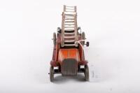 METTOY: An excellent original c1940s English&nbsp;Metoy fixed key clockwork tin plate fire engine, approximately 30cm - 6