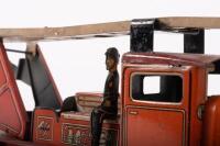 METTOY: An excellent original c1940s English&nbsp;Metoy fixed key clockwork tin plate fire engine, approximately 30cm - 8