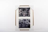 BRABHAM: Two photographs of notable Brabham Racing Organisation members Jack Brabham & Ron Tauranac presented framed & glazed