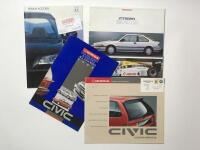 HONDA: Four Honda sales brochures. Integra sales brochures
