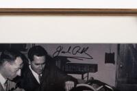 BRABHAM: Two photographs of notable Brabham Racing Organisation members Jack Brabham & Ron Tauranac presented framed & glazed - 2