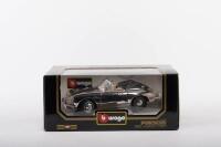 PORSCHE 356B: A Bburago 1:18 scale 1961 Porsche 356B Cabriolet, code #3031 in polished metallic paintwork in original box