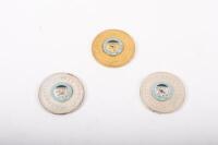 MEDALLIONS: Three medallions awarded to Alan Hamilton, awarded by the Victorian Sporting Car Club for times recorded at the Templestowe Hill Climb events of July, September and November 1966 - 3