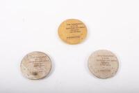 MEDALLIONS: Three medallions awarded to Alan Hamilton, awarded by the Victorian Sporting Car Club for times recorded at the Templestowe Hill Climb events of July, September and November 1966 - 4