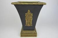VASES: Two contemporary neoclassical style gilt metal mounted vases - 7