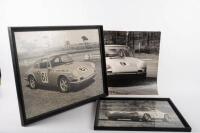 ALAN HAMILTON: Three black and white photographs of Alan Hamilton racing an early Porsche 911