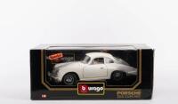PORSCHE 356B: A Bburago&nbsp;1:18 scale 1961 Porsche 356B Coupe' in white, cod. 3021 in original box