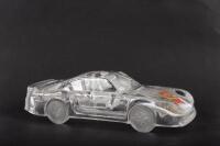 PORSCHE 959: A circa 1980s Anna Hutte 24% leaded crystal Porsche 959, 18cm long