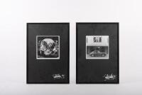 TRAVIS HAMILTON: Two framed and glazed black & white photographs taken by Travis Hamilton - son of Alan