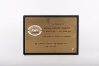 SIGNS: Two&nbsp;commemorative signs in honour of Norman Hamilton