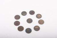 PORSCHE MEDALLIONS: A group of ten commemorative Porsche medallions from the 1980s