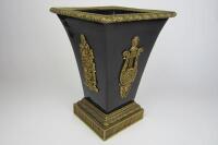 VASES: Two contemporary neoclassical style gilt metal mounted vases - 9