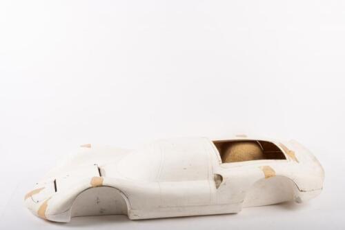 PORSCHE 906: A large fibreglass, circa 1960s Porsche 906 model body, aprox 78cm long