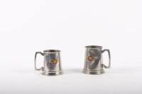 HEPBURN SPRINGS HILL CLIMB: Two circa 1960s trophy mugs from the Hepburn Springs Hill Climb awarded to A. Hamilton & H. Firth