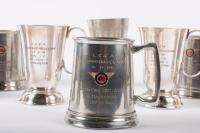 LAKELAND HILL CLIMB: A group of ten trophy mugs and cups awarded to Alan Hamilton at the Lakeland, Victoria Hill Climb - 5