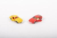 TOMICA: Two Tomica Porsche models, includes a 1:63 scale Porsche 928 (#F53) and a 1:61 scale Porsche 911S (#F3) - 2