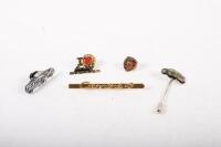 PORSCHE BADGES: A collection of five Porsche Lapel Badges