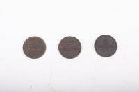 PORSCHE MEDALLIONS: Three Porsche medallions from the 2000s