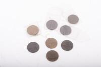 PORSCHE MEDALLIONS: A group of eight Porsche commemorative medallions