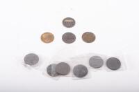 PORSCHE MEDALLIONS: A group of ten Porsche commemorative medallions