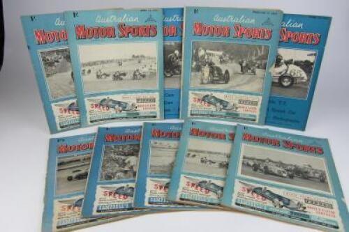MOTOR SPORT: Ten early copies of &lsquo;Australian Motor Sport&rsquo; from the late 1940s