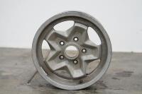 PORSCHE 944: Three circa 1974 Porsche 944 (or 911) 15IN x 6IN 'cookie cutter' alloy wheels, [P/N 91138102300], all wheels have some marks - 6