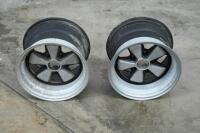 WHEELS: Two aftermarket cast centre welded to rim&nbsp;alloy wheels, size 16IN x 10IN&nbsp; - 2