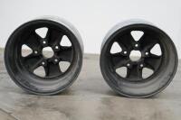 WHEELS: Two aftermarket cast centre welded to rim&nbsp;alloy wheels, size 16IN x 10IN&nbsp; - 6