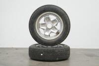 911 WHEELS: Two 1974 Porsche 911 15IN x 6IN 'cookie cutter' alloy wheels, [P/N 911.361.023]