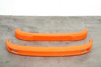 BUMPERS: A pair of front & rear Porsche 911 G series (1974-85) aluminium bumpers, signal orange paintwork