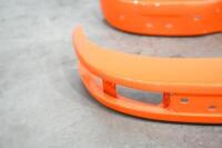 BUMPERS: A pair of front & rear Porsche 911 G series (1974-85) aluminium bumpers, signal orange paintwork - 2