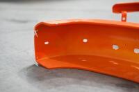 BUMPERS: A pair of front & rear Porsche 911 G series (1974-85) aluminium bumpers, signal orange paintwork - 7