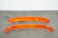 BUMPERS: A pair of front & rear Porsche 911 G series (1974-85) aluminium bumpers, signal orange paintwork - 9