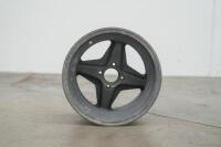 RACING WHEEL: A magnesium racing wheel, 30cm high, 41.5cm diameter