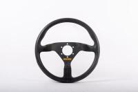 MOMO: A Momo suede racing steering wheel, 34cm wide