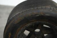 RACING WHEEL: A rear racing wheel with tyre, believed to have suited either a Porsche 908 or 917, 35cm wide - 2