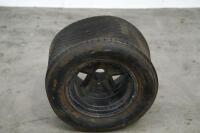 RACING WHEEL: A rear racing wheel with tyre, believed to have suited either a Porsche 908 or 917, 35cm wide - 4