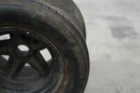 RACING WHEEL: A rear racing wheel with tyre, believed to have suited either a Porsche 908 or 917, 35cm wide - 5