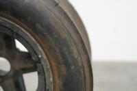 RACING WHEEL: A rear racing wheel with tyre, believed to have suited either a Porsche 908 or 917, 35cm wide - 6