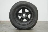 RACING WHEEL: A rear racing wheel with tyre, believed to have suited either a Porsche 908 or 917, 35cm wide - 8